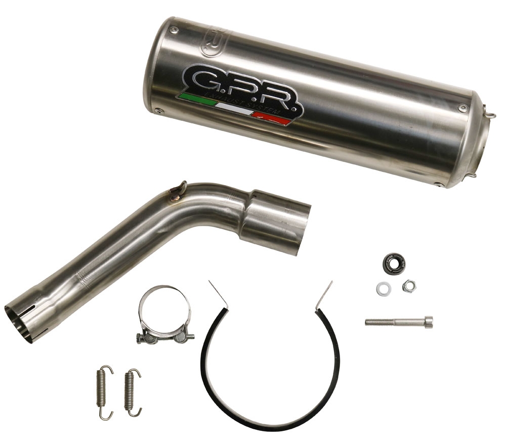 Pot echappement compatible avec Kawasaki Versys 1000 I.E. 2019-2020, M3 Poppy , Échappement légal, homologué,silencieux avec db killer amovible et tuyau de liaison spécifique 