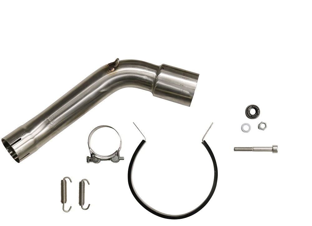 Pot echappement compatible avec Kawasaki Versys 1000 I.E. 2021-2024, Dual Poppy, Échappement légal, homologué,silencieux avec db killer amovible et tuyau de liaison spécifique 