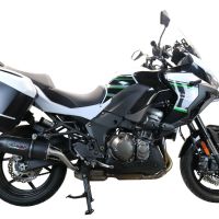 Pot echappement compatible avec Kawasaki Versys 1000 I.E. 2021-2024, Furore Evo4 Nero, Échappement légal, homologué,silencieux avec db killer amovible et tuyau de liaison spécifique 