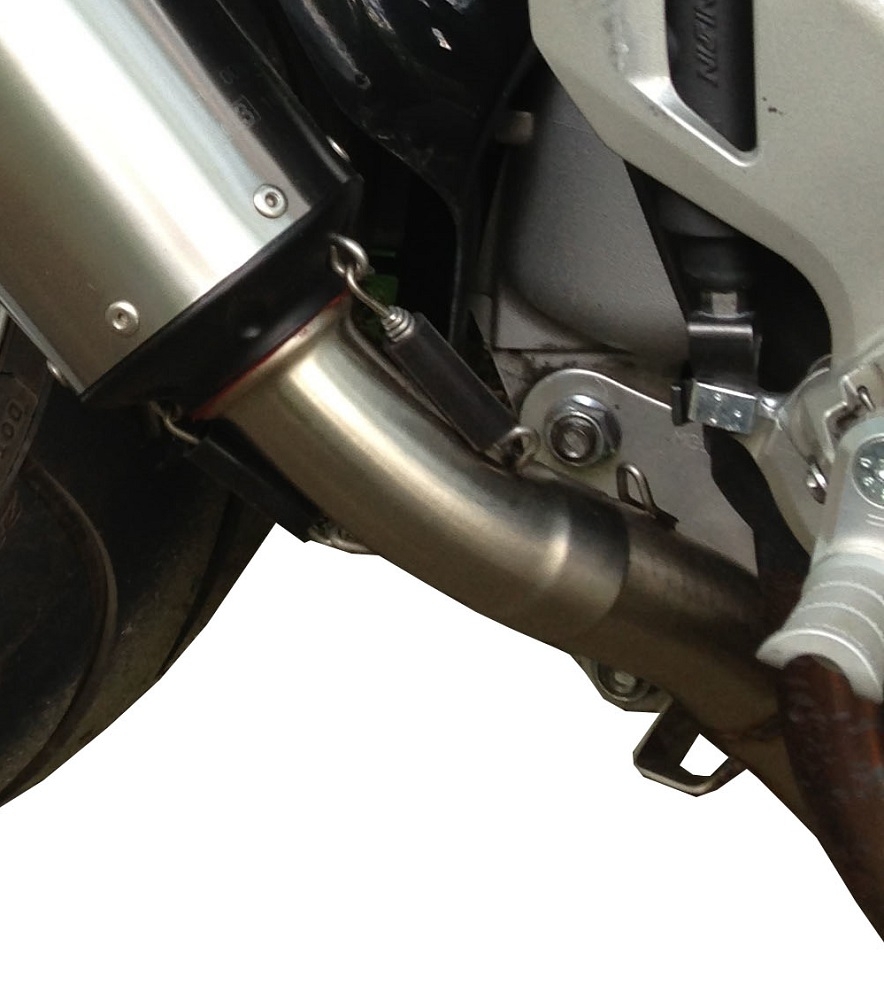 Pot echappement compatible avec Honda Vfr 1200 F I.E. 2010-2016, M3 Inox , Échappement légal, homologué,silencieux avec db killer amovible et tuyau de liaison spécifique 