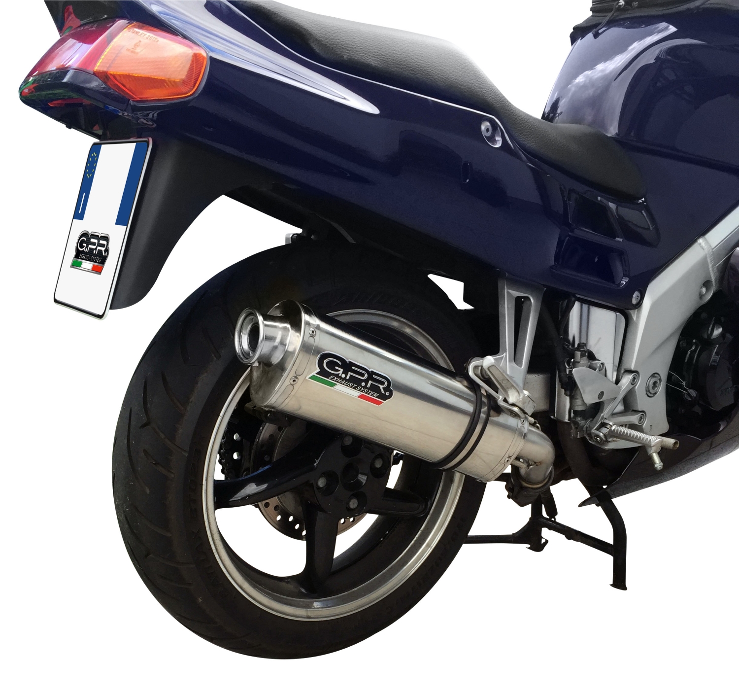 Pot echappement compatible avec Honda Vfr 750 F 1994-1997, Trioval, Échappement légal, homologué,silencieux avec db killer amovible et tuyau de liaison spécifique 