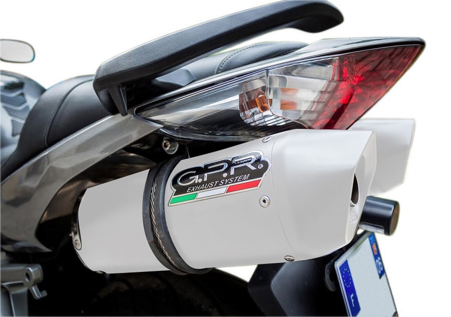 Pot echappement compatible avec Honda Vfr 800 V-Tec 2002-2013, Albus Ceramic, Paire de pot d'échappement homologuées, livrées avec db killer amovible et raccords spécifiques 