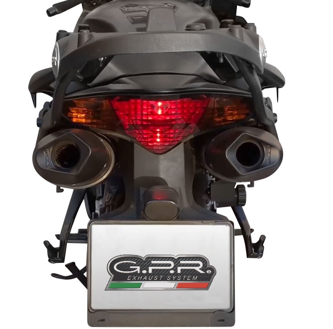 Pot echappement compatible avec Honda Vfr 800 V-Tec 2002-2013, Furore Nero, Paire de pot d'échappement homologuées, livrées avec db killer amovible et raccords spécifiques 