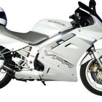 Pot echappement compatible avec Honda Vfr 750 F 1994-1997, Albus Ceramic, Échappement légal, homologué,silencieux avec db killer amovible et tuyau de liaison spécifique 