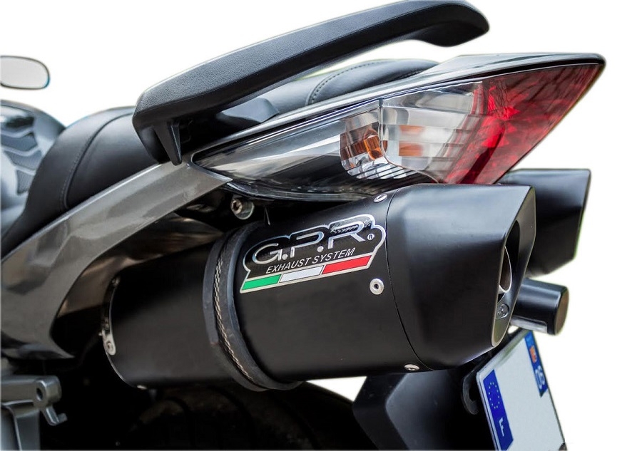 Pot echappement compatible avec Honda Vfr 800 V-Tec 2002-2013, Furore Poppy, Paire de pot d'échappement homologuées, livrées avec db killer amovible et raccords spécifiques 
