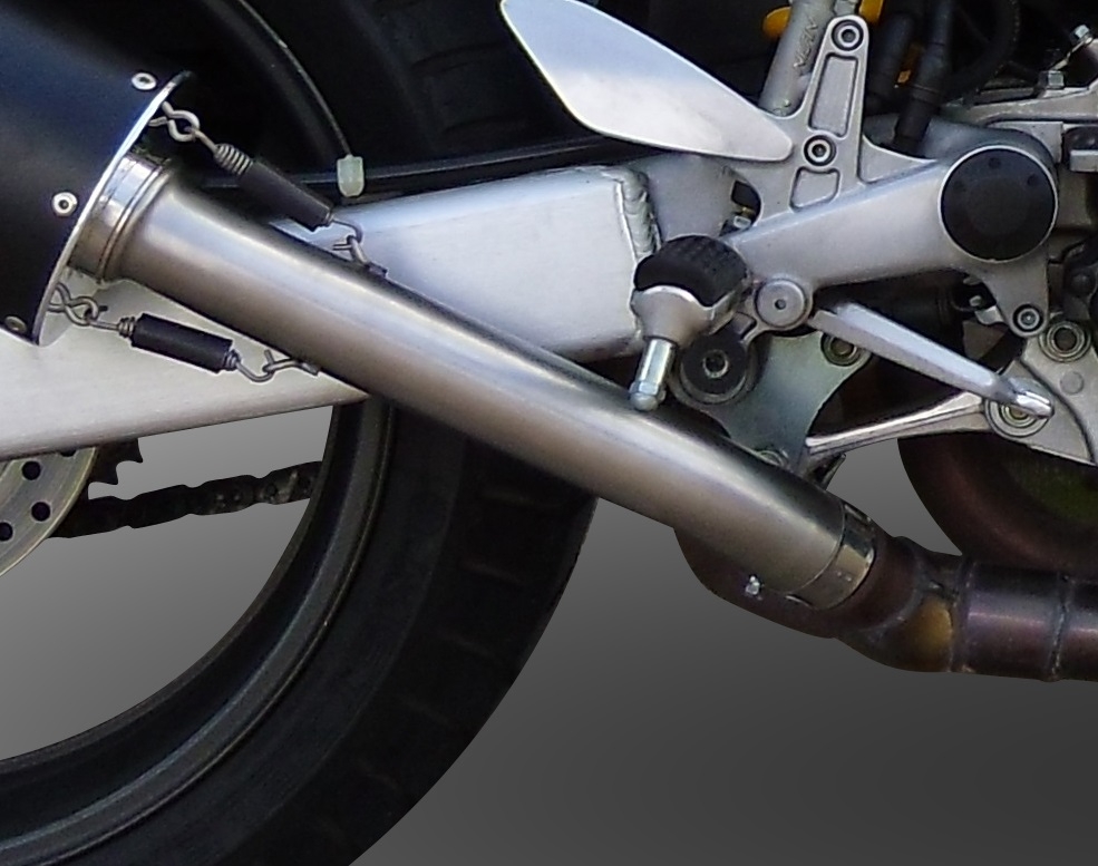 Pot echappement compatible avec Honda Vtr 1000 F Firestorm 1997-2007, M3 Poppy , Paire de pot d'échappement homologuées, livrées avec db killer amovible et raccords spécifiques 
