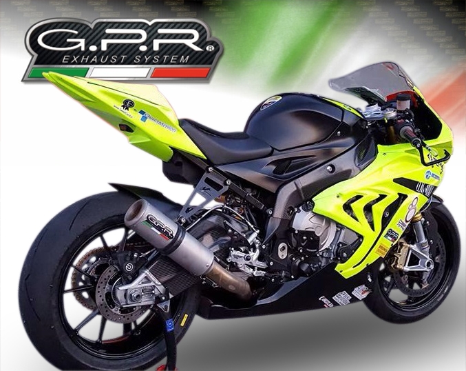 Pot echappement compatible avec Bmw S 1000 RR -M 2010-2014, M3 Titanium Natural, Homologué et légal, système d'échappement complet, avec db killer amovible 