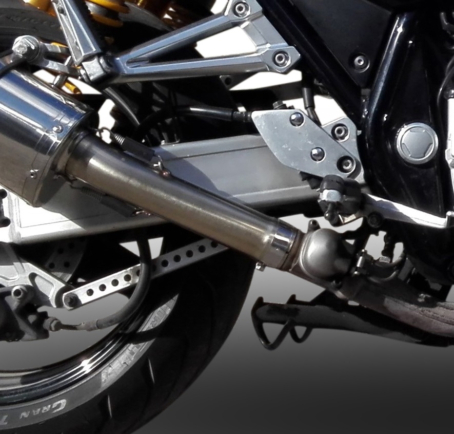 Pot echappement compatible avec Yamaha Xjr 1300 2007-2017, Trioval, Échappement légal, homologué,silencieux avec db killer amovible et tuyau de liaison spécifique 