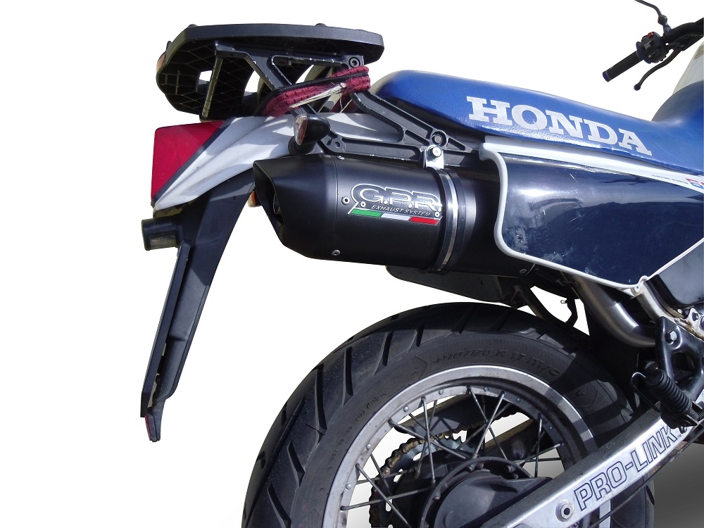 Pot echappement compatible avec Honda Xl 600 Lm-Rm 1985-1989, Furore Nero, Échappement légal, homologué,silencieux avec db killer amovible et tuyau de liaison spécifique 