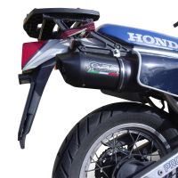 Pot echappement compatible avec Honda Xl 600 Lm-Rm 1985-1989, Furore Nero, Échappement légal, homologué,silencieux avec db killer amovible et tuyau de liaison spécifique 