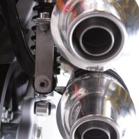 Pot echappement compatible avec Harley Davidson Xr 1200 2008-2012, Poppy Tondo, Paire de pot d'échappement homologuées, livrées avec db killer amovible et raccords spécifiques 