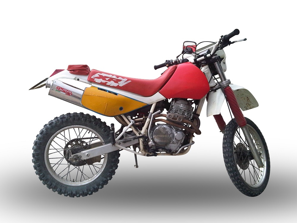 Pot echappement compatible avec Honda Xr 600 R 1988-1998, Trioval, Échappement légal, homologué,silencieux avec db killer amovible et tuyau de liaison spécifique 