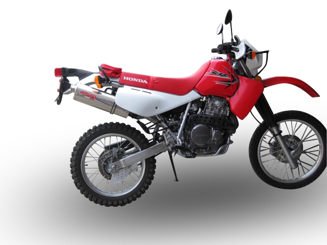Pot echappement compatible avec Honda Xr 650 R 2000-2008, Trioval, Échappement légal, homologué,silencieux avec db killer amovible et tuyau de liaison spécifique 