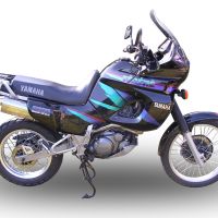 Pot echappement compatible avec Yamaha Xtz 660 Teneré 1991-1998, Trioval, Échappement légal, homologué,silencieux avec db killer amovible et tuyau de liaison spécifique 