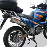 Pot echappement compatible avec Yamaha Xtz 660 Teneré 1991-1998, Trioval, Échappement légal, homologué,silencieux avec db killer amovible et tuyau de liaison spécifique 