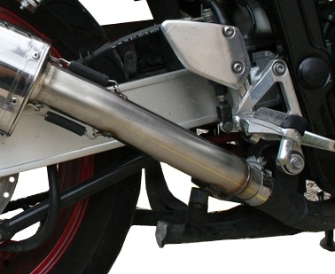 GPR pot echappement compatible avec  Yamaha Fzs 600 Fazer 1998-2003, Trioval, Échappement légal, homologué,silencieux avec db killer amovible et tuyau de liaison spécifique 