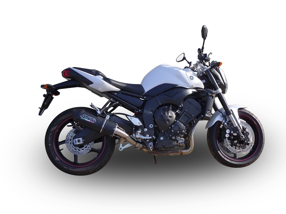 Pot echappement compatible avec Yamaha Fz.1 - Fazer 1000 2006-2014, Furore Nero, Pot Échappement slip-on homologué, légal, avec db killer amovible, tuyau de liaison et catalyseur 