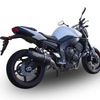 Pot echappement compatible avec Yamaha Fz.1 - Fazer 1000 2006-2014, Furore Nero, Pot Échappement slip-on homologué, légal, avec db killer amovible, tuyau de liaison et catalyseur 