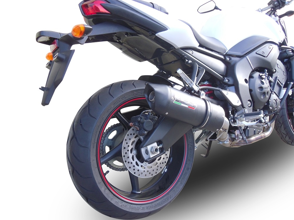 Pot echappement compatible avec Yamaha Fz.1 - Fazer 1000 2006-2014, Furore Nero, Pot Échappement slip-on homologué, légal, avec db killer amovible, tuyau de liaison et catalyseur 