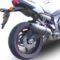 Pot echappement compatible avec Yamaha Fz.1 - Fazer 1000 2006-2014, Furore Nero, Pot Échappement slip-on homologué, légal, avec db killer amovible, tuyau de liaison et catalyseur 