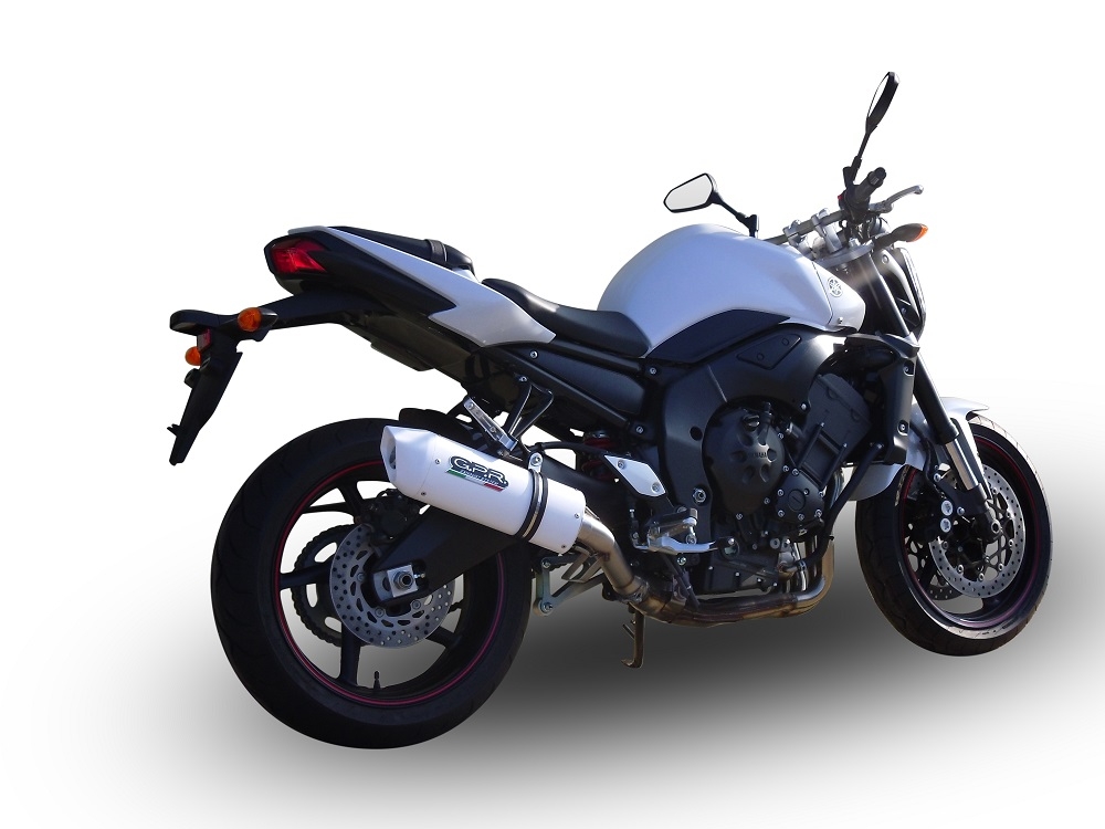 Pot echappement compatible avec Yamaha Fz.1 - Fazer 1000 2006-2014, Albus Ceramic, Pot Échappement slip-on homologué, légal, avec db killer amovible, tuyau de liaison et catalyseur 