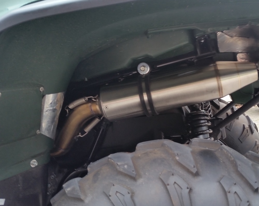 Pot echappement compatible avec Yamaha Grizzly 550 2007-2024, Deeptone Atv, Échappement légal, homologué,silencieux avec db killer amovible et tuyau de liaison spécifique 