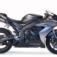 Pot echappement compatible avec Yamaha Yzf 1000 R1 2004-2006, Gpe Ann. titanium, Paire de pot échappement homologué et légal, silencieux avec mi-collecteur y db killer amovible 