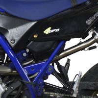 GPR pot echappement compatible avec  Yamaha Wr 125 R 2009-2011, Furore Nero, Échappement légal, homologué,silencieux avec db killer amovible et tuyau de liaison spécifique 