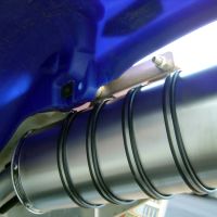 Pot echappement compatible avec Yamaha Yz 400 F 1998-1999, Satinox , Échappement légal, homologué,silencieux avec db killer amovible et tuyau de liaison spécifique 