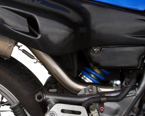 Pot echappement compatible avec Yamaha Xt 600 - E - K 1985-2002, Satinox , Échappement légal, homologué,silencieux avec db killer amovible et tuyau de liaison spécifique 