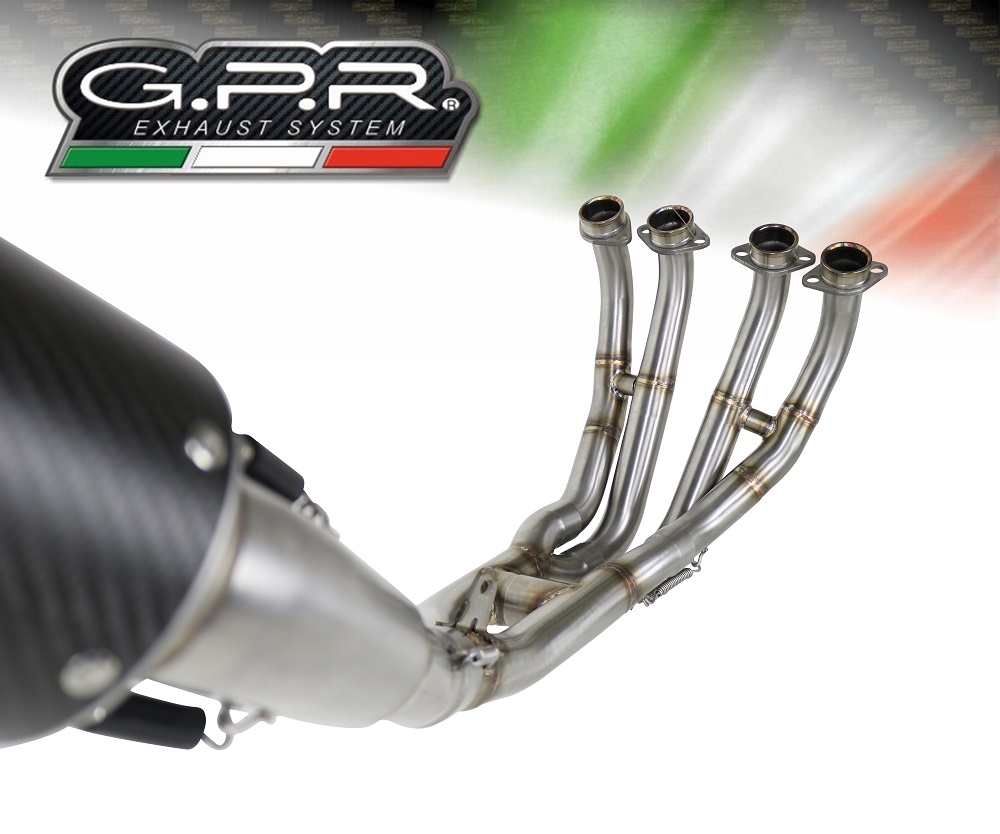 GPR pot echappement compatible avec  Yamaha Yzf R6 2017-2024, M3 Titanium Natural, Pot echappement racing, ligne complet, fourni avec collecteur spécifique, article sans homologation 