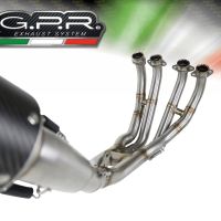 GPR pot echappement compatible avec  Yamaha Yzf R6 2017-2024, M3 Titanium Natural, Pot echappement racing, ligne complet, fourni avec collecteur spécifique, article sans homologation 