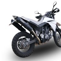 Pot echappement compatible avec Yamaha Xt 660 X-R 2004-2014, Furore Nero, Paire de pot d'échappement homologuées, livrées avec db killer amovible et raccords spécifiques 