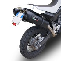 Pot echappement compatible avec Yamaha Xt 660 X-R 2004-2014, Furore Nero, Paire de pot d'échappement homologuées, livrées avec db killer amovible et raccords spécifiques 