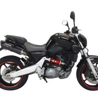 Pot echappement compatible avec Yamaha MT03 660 2006-2013, Furore Nero, Paire de pot d'échappement homologuées, livrées avec db killer amovible, catalyseurs et raccords spécifiques 