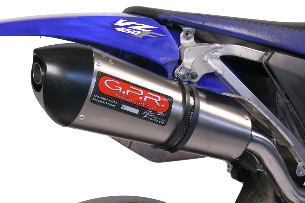 Pot echappement compatible avec Yamaha WR 450 F 2007-2011, Gpe Ann. titanium, Échappement légal, homologué,silencieux avec db killer amovible et tuyau de liaison spécifique 