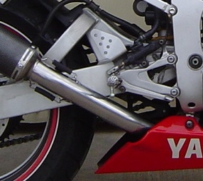 Pot echappement compatible avec Yamaha Yzf 600 R Thundercat 1996-2003, Satinox , Échappement légal, homologué,silencieux avec db killer amovible et tuyau de liaison spécifique 