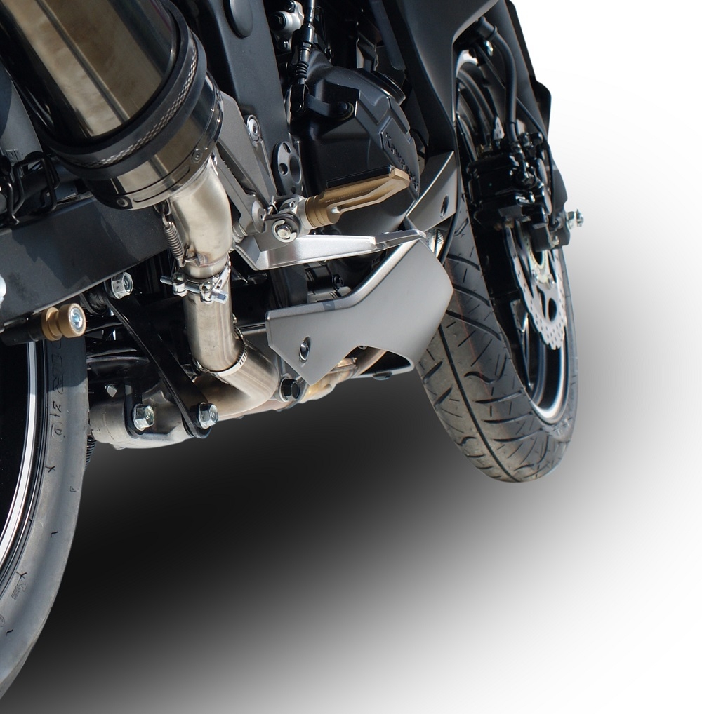 Pot echappement compatible avec Kawasaki Z 300 2014-2017, Albus Ceramic, Échappement légal, homologué,silencieux avec db killer amovible et tuyau de liaison spécifique 