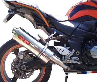 Pot echappement compatible avec Kawasaki Z 1000 2007-2009, Trioval, Paire de pot d'échappement homologuées, livrées avec db killer amovible et raccords spécifiques 