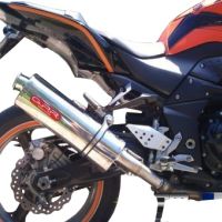 Pot echappement compatible avec Kawasaki Z 1000 2007-2009, Trioval, Paire de pot d'échappement homologuées, livrées avec db killer amovible et raccords spécifiques 