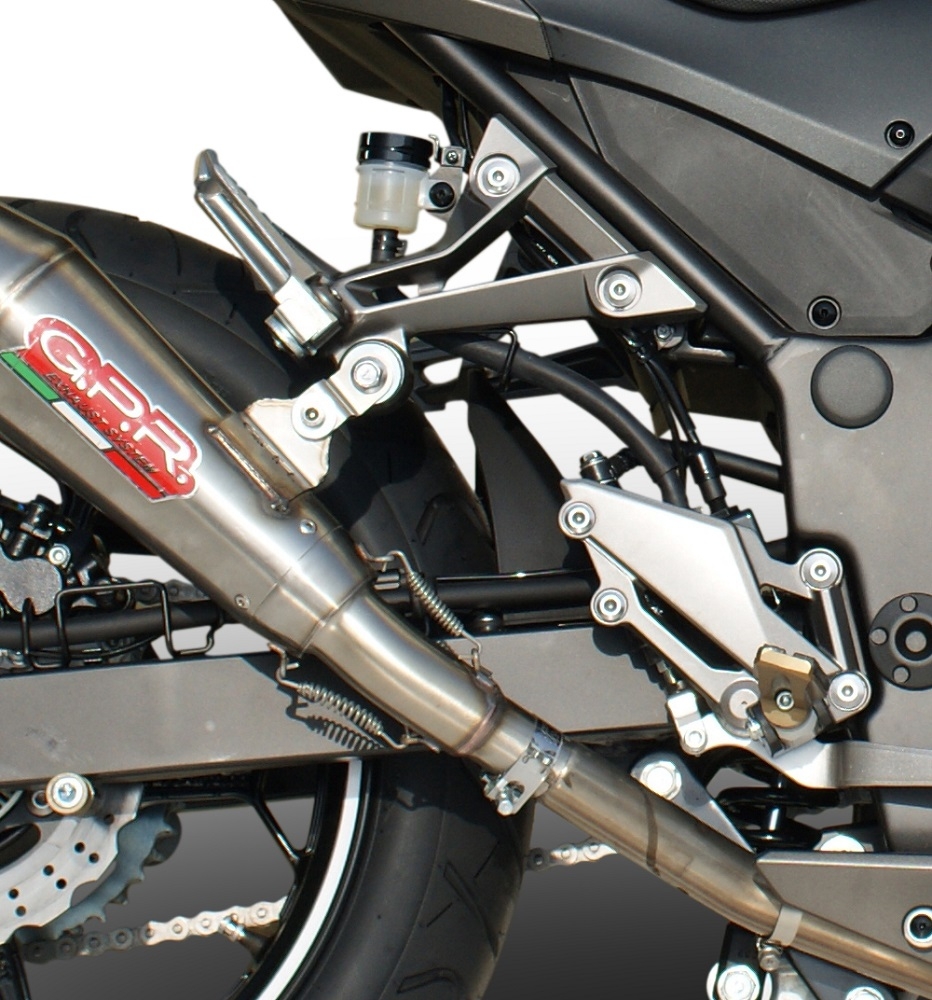 Pot echappement compatible avec Kawasaki Z 300 2014-2017, Powercone Evo, Échappement légal, homologué,silencieux avec db killer amovible et tuyau de liaison spécifique 
