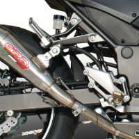 Pot echappement compatible avec Kawasaki Z 300 2014-2017, Powercone Evo, Échappement légal, homologué,silencieux avec db killer amovible et tuyau de liaison spécifique 