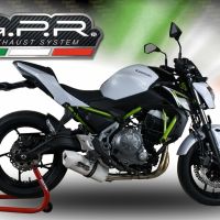 Pot echappement compatible avec Kawasaki Z 650 2021-2022, Albus Evo4, Homologué et légal, système d'échappement complet avec catalyseur et db killer amovible 