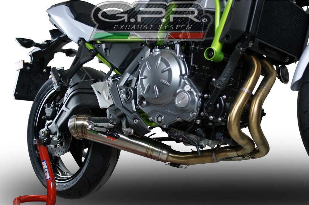 Pot echappement compatible avec Kawasaki Ninja 650 2021-2022, Powercone Evo, Homologué et légal, système d'échappement complet avec catalyseur et db killer amovible 