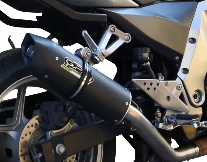 Pot echappement compatible avec Kawasaki Z 750 - S 2004-2006, Furore Nero, Échappement légal, homologué,silencieux avec db killer amovible et tuyau de liaison spécifique 