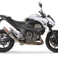 Pot echappement compatible avec Kawasaki Z 800 2009-2016, Deeptone Inox, Échappement légal, homologué,silencieux avec db killer amovible et tuyau de liaison spécifique 