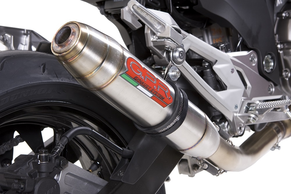 Pot echappement compatible avec Kawasaki Z 800 2009-2016, Deeptone Inox, Échappement légal, homologué,silencieux avec db killer amovible et tuyau de liaison spécifique 