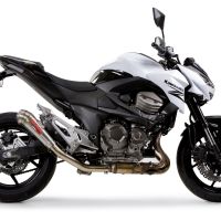 Pot echappement compatible avec Kawasaki Z 800 E 2009-2016, Powercone Evo, Échappement légal, homologué,silencieux avec db killer amovible et tuyau de liaison spécifique 