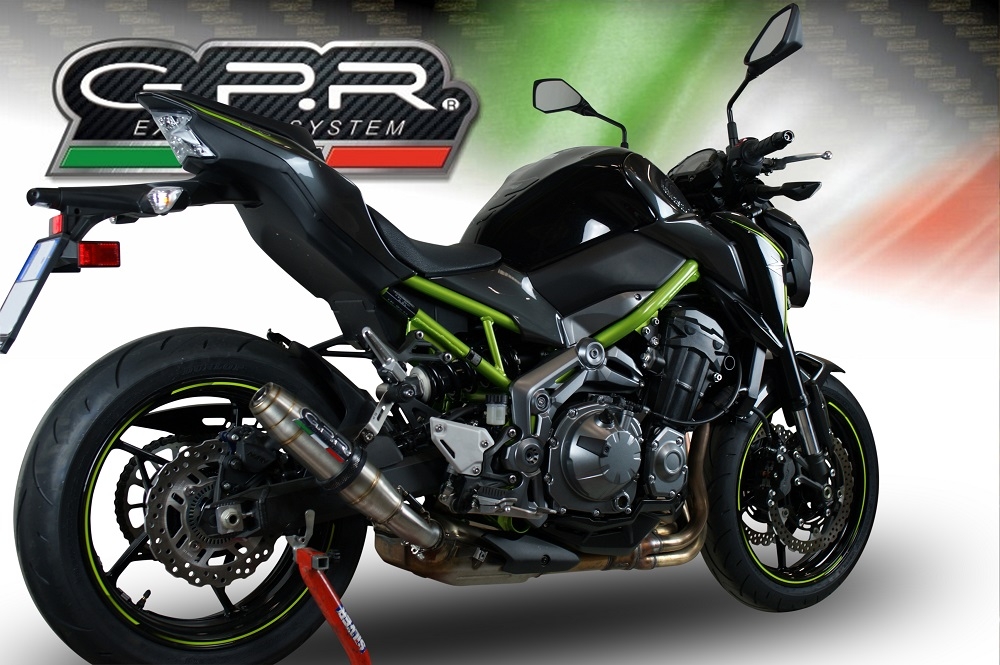 Pot echappement compatible avec Kawasaki Z 900 E 2017-2020, Deeptone Inox, Échappement légal, homologué,silencieux avec db killer amovible et tuyau de liaison spécifique 