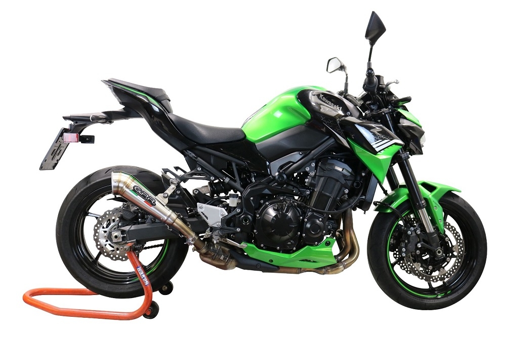 Pot echappement compatible avec Kawasaki Z 900 2021-2024, Powercone Evo, Échappement légal, homologué,silencieux avec db killer amovible et tuyau de liaison spécifique 